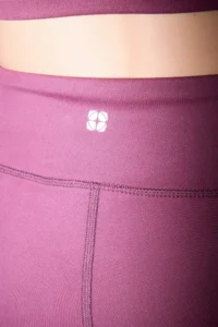 TRENDYOLMİLLA Burgundy Brushed Soft Material Reflector Printed flared leg Yoga Knitting Sports Leggings - Image 4