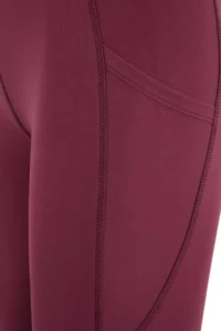 TRENDYOLMİLLA Burgundy Brushed Soft Material Reflector Printed flared leg Yoga Knitting Sports Leggings - Image 7