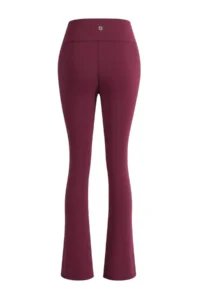 TRENDYOLMİLLA Burgundy Brushed Soft Material Reflector Printed flared leg Yoga Knitting Sports Leggings - Image 8