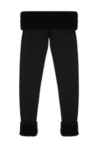 TRENDYOLMİLLA Winter Essential/Ski Collection Black Warm Full Size Leggings with Fleece/Plush Inside - Image 8