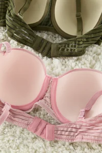 TRENDYOLMİLLA Multicolored 2 Sets Paket Micro Striped without filling Covered Strapless Sleeveless Knitting Bra - Image 2