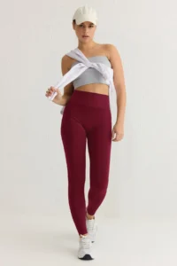 TRENDYOLMİLLA Burgundy seamless/Seamless Push Up Full Size Knitting Sports Leggings - Image 2