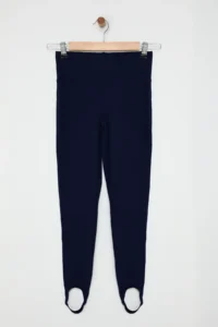 TRENDYOLMİLLA Navy Blue Brushed Soft Material Fuzo Full Size Yoga Knitting Sports Leggings - Image 7