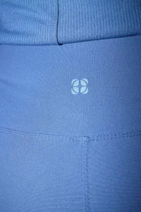 TRENDYOLMİLLA Indigo Soft Brushed Material Reflector Print Detailed Full Size Knitting Sports Leggings - Image 3