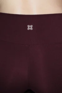 TRENDYOLMİLLA Burgundy Soft Brushed Material Reflector Print Detailed Full Size Knitting Sports Leggings - Image 3