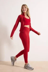 TRENDYOLMİLLA Rejection Soft Brushed Material Reflector Print Detailed Full Size Knitting Sports Leggings - Image 2