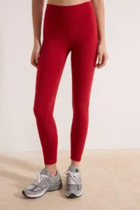 TRENDYOLMİLLA Rejection Soft Brushed Material Reflector Print Detailed Full Size Knitting Sports Leggings - Image 3