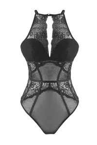 TRENDYOLMİLLA Black Lace Piping Detailed Covered Knitting Bodysuit .D.00000 - Image 5