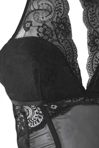 TRENDYOLMİLLA Black Lace Piping Detailed Covered Knitting Bodysuit .D.00000 - Image 6