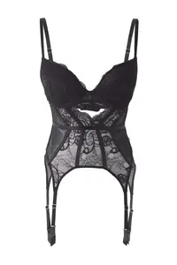 TRENDYOLMİLLA Black Lace Jartiyerli Covered Knitting Bodysuit .D.00001 - Image 5