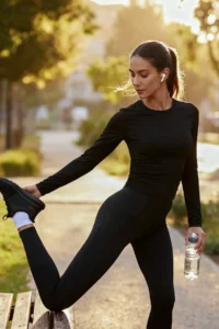TRENDYOLMİLLA Black Micro Back Net and Reflector Print Detailed Knitting Sports Top/Blouse