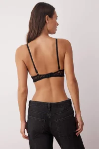 TRENDYOLMİLLA Black Lace Without underwire Wireless Sleeveless bralette Knitting Bra - Image 5