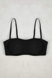 TRENDYOLMİLLA Black Micro Wireless Strapless Knitting Bra - Image 2