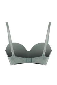 TRENDYOLMİLLA Black-Green 2 Sets Paket Cotton Ribbed underwire Covered Sleeveless Strapless Knitting Bra - Image 12