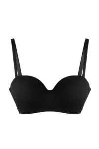 TRENDYOLMİLLA Black-Green 2 Sets Paket Cotton Ribbed underwire Covered Sleeveless Strapless Knitting Bra - Image 13