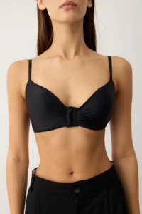 TRENDYOLMİLLA Black Micro Covered T-Shirt Bra Knitting Bra - Image 5