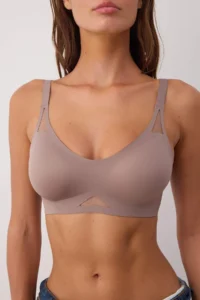 TRENDYOLMİLLA Mink Seamless Laser Cutting Invisible/Ghost Without underwire Covered bralette Knitting Bra - Image 3