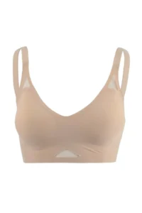 TRENDYOLMİLLA Ecru Seamless Laser Cutting Invisible/Ghost Without underwire Covered bralette Knitting Bra