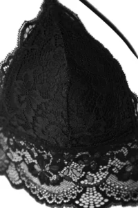 TRENDYOLMİLLA Black Lace Covered Bustier Knitting Bra - Image 2