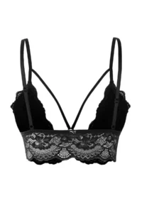 TRENDYOLMİLLA Black Lace Covered Bustier Knitting Bra - Image 3