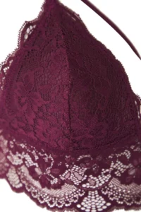 TRENDYOLMİLLA Plum Lace Covered Bustier Knitting Bra - Image 2