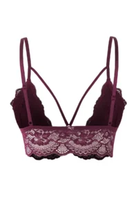 TRENDYOLMİLLA Plum Lace Covered Bustier Knitting Bra - Image 3