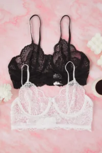 TRENDYOLMİLLA Black-White 2 Sets Lace Wireless Bustier Knitting Bra - Image 12