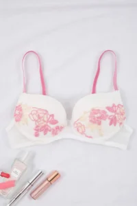TRENDYOLMİLLA Pink embroidery Floral Push Up T-Shirt Bra Knitting Bra - Image 7