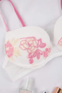 TRENDYOLMİLLA Pink embroidery Floral Push Up T-Shirt Bra Knitting Bra - Image 8