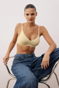 TRENDYOLMİLLA Nude Ghost Seamless/Laser Cutting Without underwire Covered Micro bralette Knitting Bra