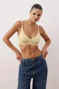 TRENDYOLMİLLA Nude Ghost Seamless/Laser Cutting Without underwire Covered Micro bralette Knitting Bra - Image 2