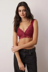 TRENDYOLMİLLA Cherry Agrafli Micro Covered Bustier Bra