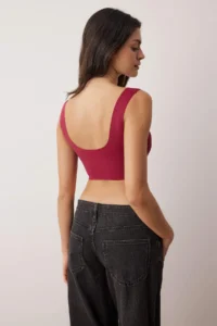 TRENDYOLMİLLA Cherry Agrafli Micro Covered Bustier Bra - Image 5