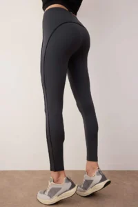 TRENDYOLMİLLA Anthracite Tam Size Knitting Sports Leggings - Image 3