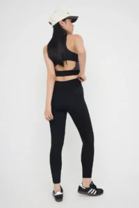 TRENDYOLMİLLA Teen Black Scuba Material Waist Binding Detailed Tam Size Knitting Sports Leggings - Image 4