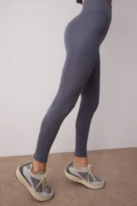 TRENDYOLMİLLA Gray Scuba Material Tam Size Knitting Sports Leggings - Image 4