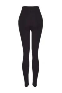 TRENDYOLMİLLA Black Soft Brushed Material Full Size Knitting Sports Leggings - Image 8