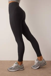 TRENDYOLMİLLA Anthracite Ribbed Material Detailed Thinner Look Full Size Knitting Sports Leggings - Image 5
