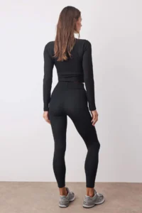 TRENDYOLMİLLA Black Pocket Detail Knitting Sports Leggings - Image 4