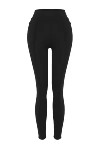 TRENDYOLMİLLA Black Pocket Detail Knitting Sports Leggings - Image 5