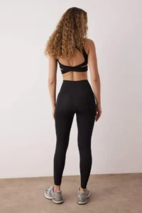 TRENDYOLMİLLA Black Matte Look Extra Shaping Knitting Sports Leggings - Image 5