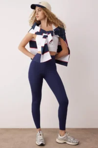 TRENDYOLMİLLA Navy Blue Matte Look Extra Shaping Knitting Sports Leggings