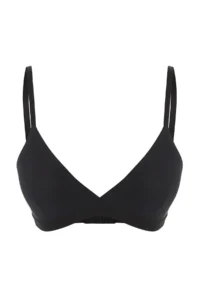 TRENDYOLMİLLA Black Micro Rope Sleeveless Without underwire Wireless Triangle Knitting Bra - Image 8