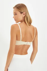 TRENDYOLMİLLA Black-Nude 2 Sets Package Rope Sleeveless without filling Entire Container Strapless Knitting Bra - Image 5