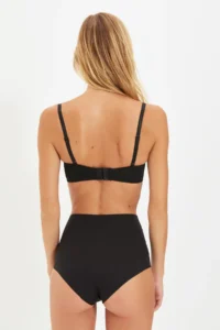TRENDYOLMİLLA Black-Nude 2 Sets Package Rope Sleeveless without filling Entire Container Strapless Knitting Bra - Image 8