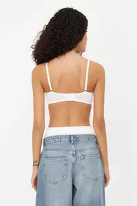 TRENDYOLMİLLA White-Nude 2 Sets Package Rope Sleeveless without filling Entire Container Strapless Knitting Bra - Image 3