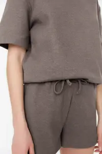 TRENDYOLMİLLA Mink Waffle Material OF shorts Knitting Pajama Set - Image 5