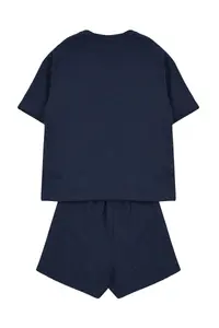 TRENDYOLMİLLA Indigo Waffle Material OF shorts Knitting Pajama Set - Image 7