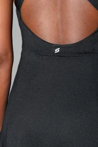 TRENDYOLMİLLA Black Scuba/Diver 2 Layer Tennis Knitting Sports Dress with Shorts - Image 5