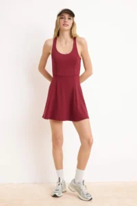 TRENDYOLMİLLA Burgundy Scuba A-line Dress - Image 3